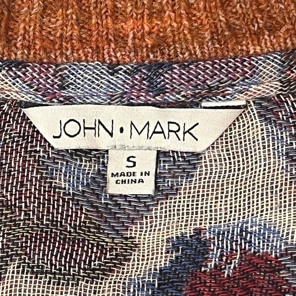 John Mark Open Duster‎ Cardigan Sweater Ombre Front Floral Fringe Boho Sz S EUC - Picture 4 of 13